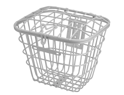 Кошик передній, металевий з кришкою, "26" білий (ST-26)
