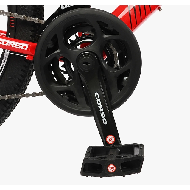 Велосипед 24 ST Corso «GENESIS» G-24311 сталь 11", (к-т SunRun) червоно-чорний фото westvelo.com