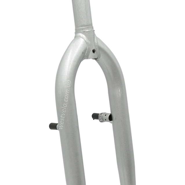 Вилка 28 сталева Ø25.4mm V-brake L-230mm р.з L-100mm сіра фото westvelo.com