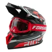 Шолом, закритий крос/ендуро (М) (57-58) АТV Forsage Rider 032 чорно-червоний глянцевий з дашком + окуляри фото westvelo.com