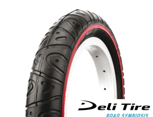 Покришка 12 1/2×1.75×2 1/4 (51-203) DELI TIRE Індонезія (227) слік, черв, синя смуга