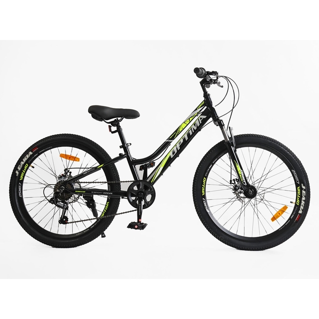 Велосипед 24 AL Corso «OPTIMA» TM-24936 алюміній 11", (к-т SHIMANO) чорний фото westvelo.com