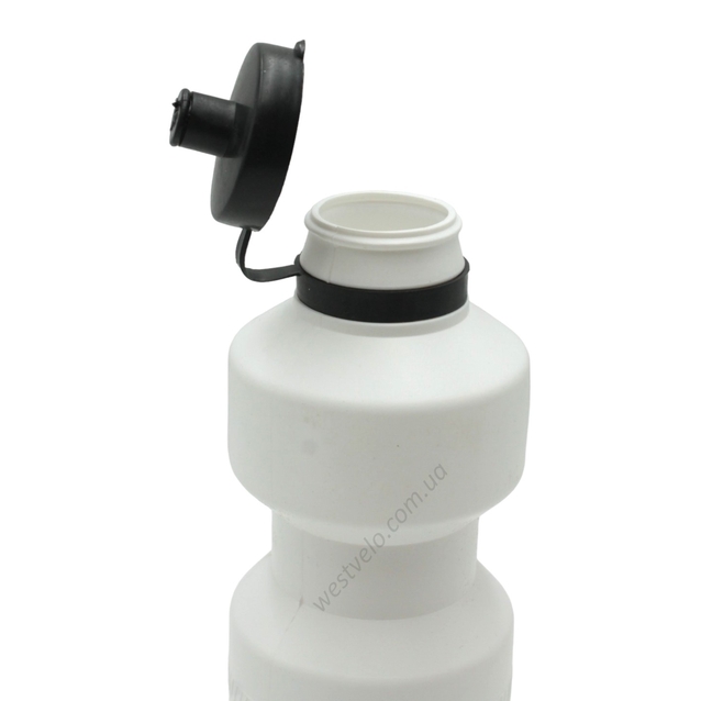 Фляга 650 ml пластмасова COMMANDO.S біло-чорна фото westvelo.com