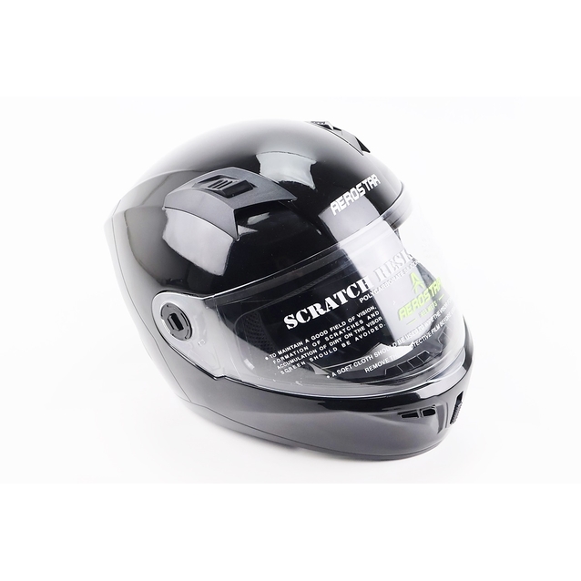 Мото шолом, закритий (XL) AEROSTAR ZEAL (DOT FMVSS 218 CERTIFIED) (DOT) чорний, глянцевий фото westvelo.com