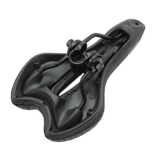 Сідло мтв з отвором AVANTI (AFT-84) GEL, чорне з синьою смугою фото westvelo.com