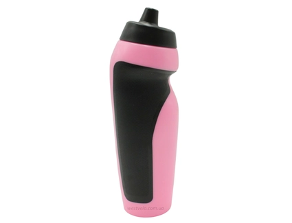 Фляга 650 ml харч.пластик, рожева з чорними вставками