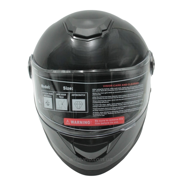 Мото шолом, закритий (L 59-60) BLD-М65 інтеграл, чорний глянець фото westvelo.com