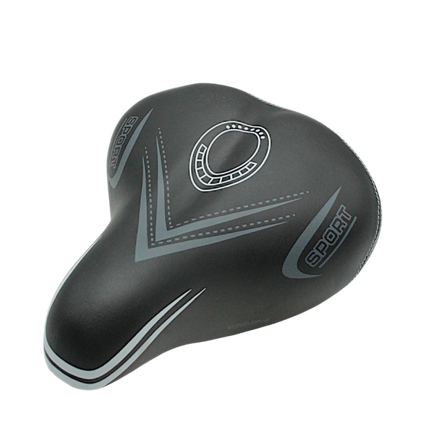 Сідло на пружинах №62 AVANTI SPORT широке, чорне фото westvelo.com