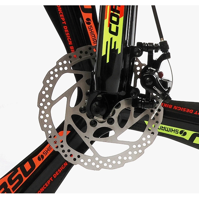 Велосипед 24 AL Corso «EVOLUTION» EV-24416 алюміній 11", (к-т SHIMANO) біло-помаранчевий фото westvelo.com