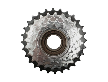 Зірка задня різьбова 6-рик LIAN SHENG чорно-нікельна, індексована (14-28T)