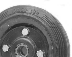 Колесо для візка 180mm (50-100) під вісь Ø20mm, широке, на 2 підшипника