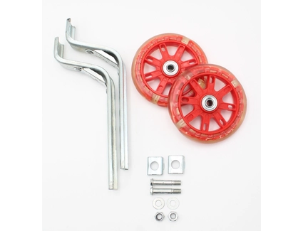 Бокові дитячі колеса (Ø 12-20) гелеві, діодні, червоні