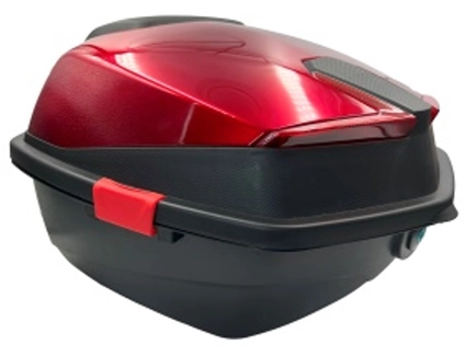 Кофр (багажник) для мотоцикла задній "A22" (41×41×29) чорно-червоний