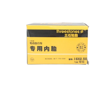 Камера 16 THREESTONES (2.50)  до електровелосипеда, китай, кривий ніпель