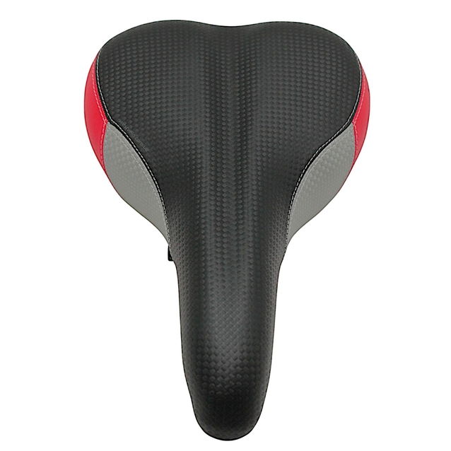 Сідло мтв на демпферах, чорне з червоно-сірими вставками фото westvelo.com