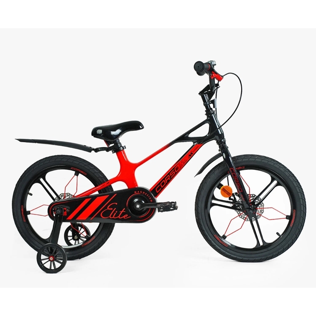Дитячий велосипед 18 MG Corso «ELITE» ELT-18375, магнієва рама, червоно-чорний фото westvelo.com