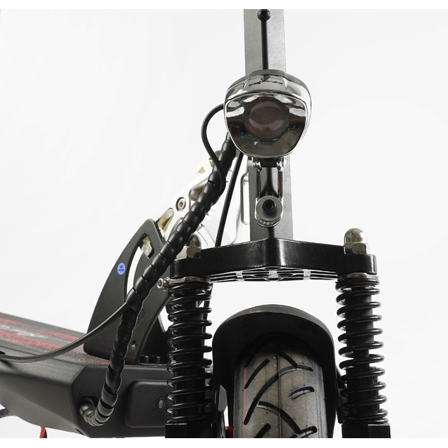 Електросамокат Best Scooter BS-10588 двигун 800W, акумулятор літієвий 48V13Ah з сидінням, колеса надувні 10, чорно-червоний фото westvelo.com