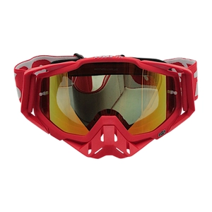 Мото окуляри Кросс-ендуро 100% 260-20, червоні, дзеркальний візор (class B)
