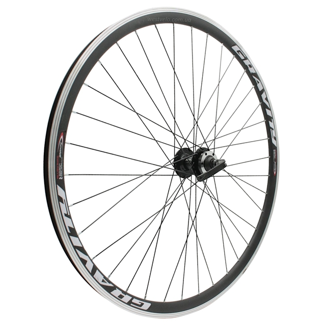Колесо 28-29 перед, обід 2-ний чорний, втулка AL. NECO MS37F, диск 6 болтів,ексцентрик,чорна спиця фото westvelo.com