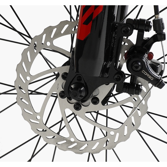 Велосипед 27.5 AL Corso «KORD» KD-02487 алюміній 15.5", (к-т SHIMANO) червоно-срібний фото westvelo.com