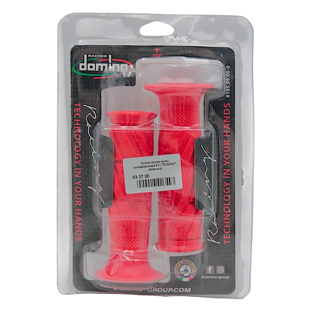 Мото гріпси DOMINO універсальні (тип11) червоні ITALY фото westvelo.com
