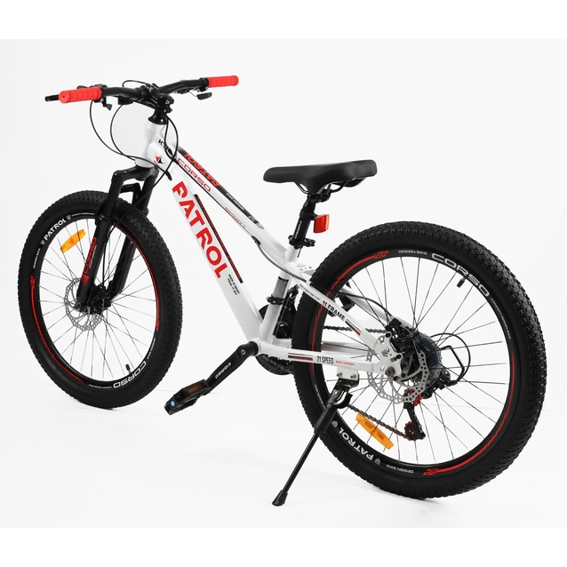 Велосипед 24 ST Corso «PATROL» PL-24614 сталь 11", (к-т SunRun) білий фото westvelo.com