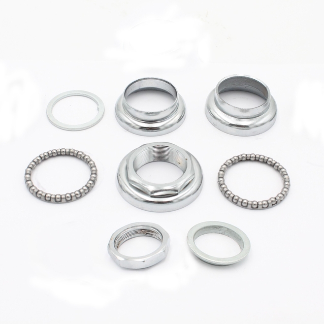 Рульовий набір для самоката різьбовий Ø28.6 нікель Ø чашки  в раму 34 мм фото westvelo.com