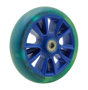 Колесо самоката дитячого поліуретан Ø135мм, діодне, синій