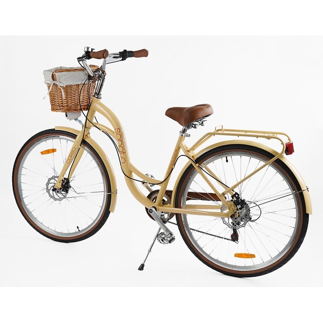 Міський велосипед 28 AL Corso «SONATA» SN-28410 алюміній 18", (к-т SHIMANO) бежевий (+к/к/б) фото westvelo.com