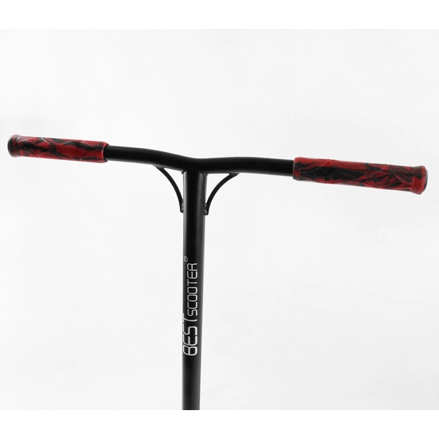 Самокат трюковий Best Scooter «SKULLS» BS-77488 чорно-червоний, HIC-система, пеги, AL диск та дека, колеса PU Ø110mm, ширина керма - 60 см фото westvelo.com