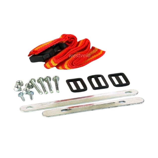 Крісло дитяче пластик, на зад. багажник, червоне + к-т фото westvelo.com