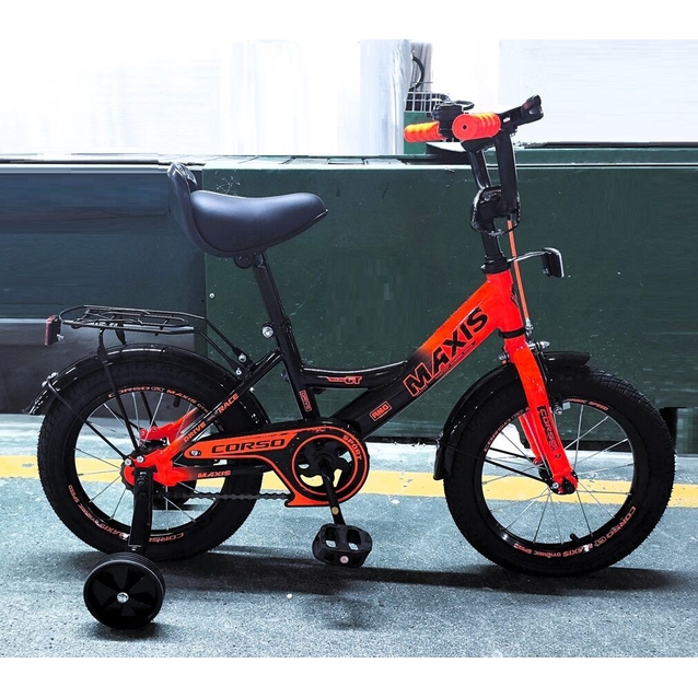 Дитячий велосипед 14 ST Corso «MAXIS» MX-15244 чорно-червоний фото westvelo.com