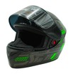 Мото шолом, закритий (L) QIKE TRON "215" чорно-салатовий, глянцевий фото westvelo.com