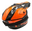 Шолом, закритий крос/ендуро (L) АТV EDX 022 чорно-сіро-помаранчевий глянець з дашком + окуляри фото westvelo.com