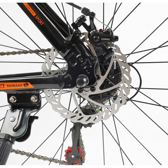 Велосипед 29 AL Corso «KORD» KR-70927 алюміній 19", (к-т SHIMANO) графітово-помаранчевий