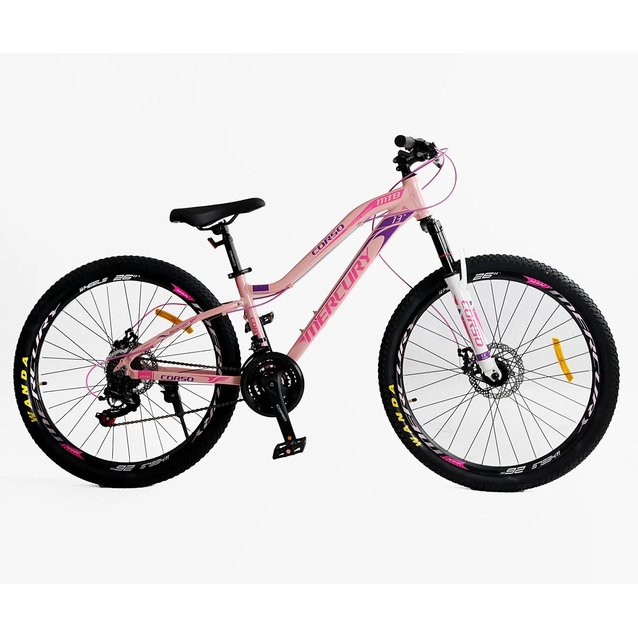 Велосипед 26 AL Corso «MERCURY» MR-26708 алюміній 13", (к-т SHIMANO) світло-рожевий фото westvelo.com