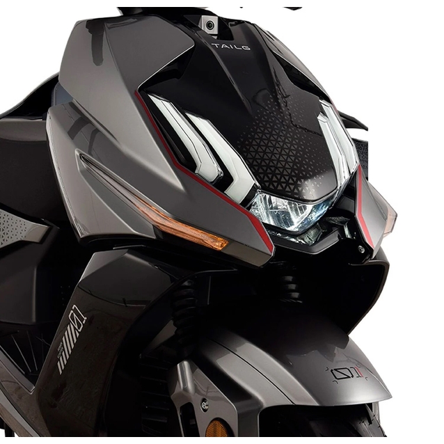 Електроскутер Tailg «S91» A03, двигун 2000W, акумулятор 72V 38Ah графеновий, чорний, колеса 12" + 1 ящик. акум фото westvelo.com