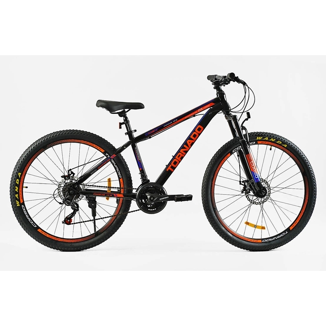 Велосипед 27.5 ST Corso «TORNADO» TR-27029 сталь 15.5", (к-т SHIMANO) чорно-помаранчевий фото westvelo.com