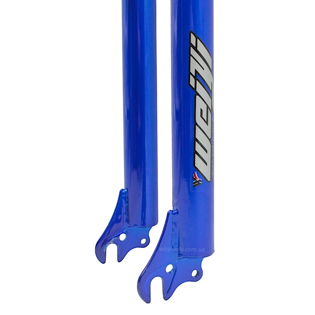 Вилка 26 аморт. різьб. Ø25.4мм V-brake, шток L-210mm р.з L-60mm, синя фото westvelo.com