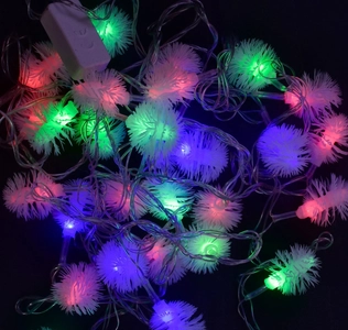 Гірлянда світлодіодна 5 м, 28 лампочок, від мережі 220V, кольорова (С 23452)