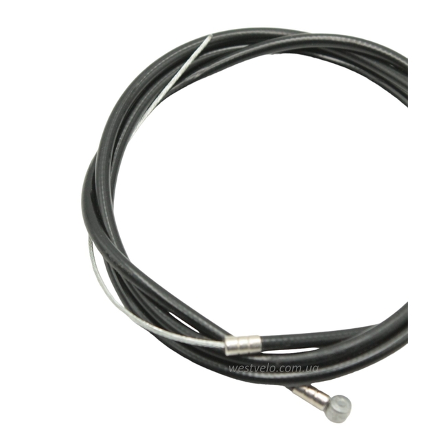 Кожух тросу 1.0-м довгий чорний, з AL наконечниками + гальмівний трос 1.25м фото westvelo.com