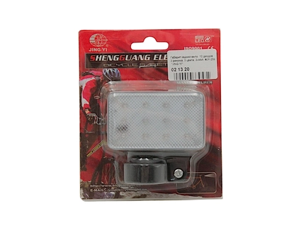 Мигалка на батарейках зад. JING YI, JY‑256 12 діодів 3 режими, (3 кольори світла червоний,зелений,синій)