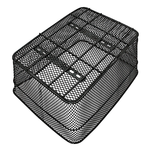 Кошик металевий на багажник сіточка чорний CK-36 (385х300х200) фото westvelo.com