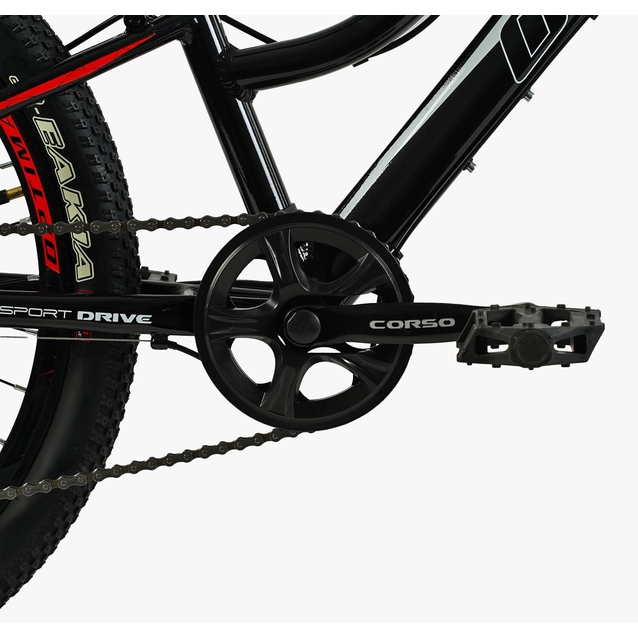 Велосипед 24 AL Corso «OPTIMA» TM-24114-1 алюміній 11", (к-т SHIMANO) чорно-білий фото westvelo.com