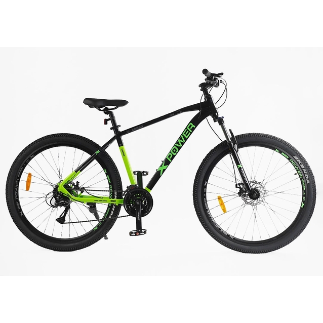 Велосипед 29 AL Corso «X-POWER» PW-65113 алюміній 19", (к-т SHIMANO) чорно-зелений фото westvelo.com