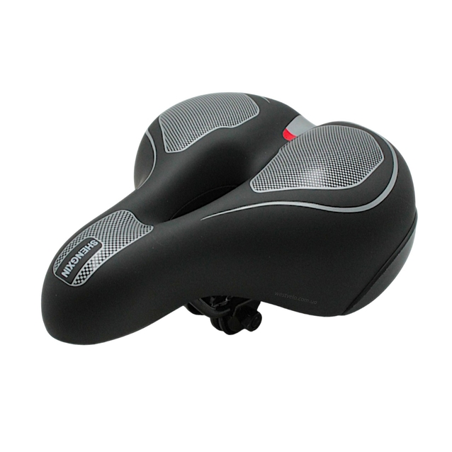 Сідло на пружинах "Міні-клітинка" (240x195мм) широке з отвором з катафотом. фото westvelo.com