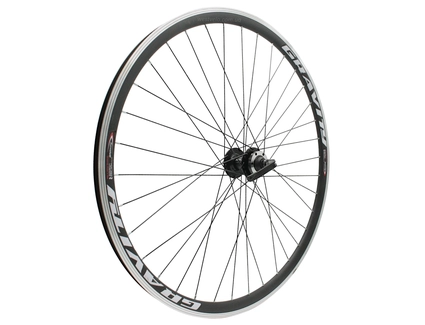 Колесо 28-29 перед, обід 2-ний чорний, втулка AL. NECO MS37F, диск 6 болтів,ексцентрик,чорна спиця (Gravity)