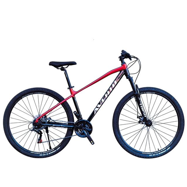 Велосипед 29 AL Corso «AVENTO» AT-73117 алюміній 17", (к-т SHIMANO) чорно-червоний фото westvelo.com