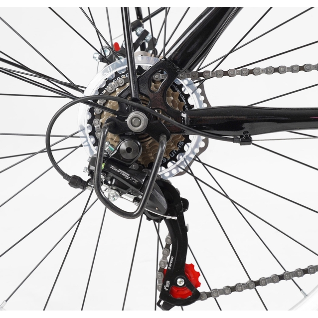 Міський велосипед 26 ST Corso «VIOLA» VL-26633 сталь 17", (к-т SHIMANO) чорно-рожевий фото westvelo.com