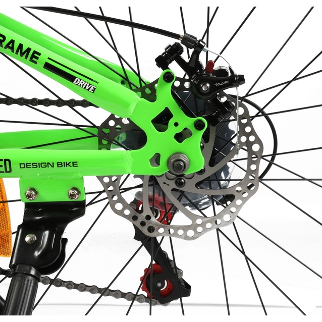 Велосипед 24 ST Corso «PATROL» PL-24752 сталь 11", (к-т SunRun) салатовий фото westvelo.com